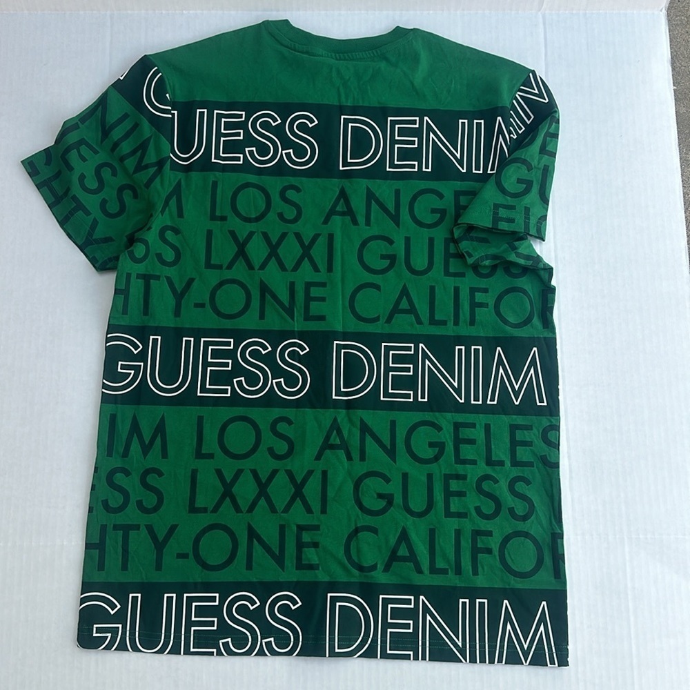 New GUESS Green Men Tee SZ M - Picture 3 of 3